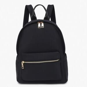 Tess Neoprene Backpack with Front Pocket Black
